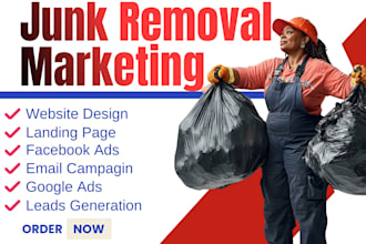 design junk removal website trash hauling, junks removal company website