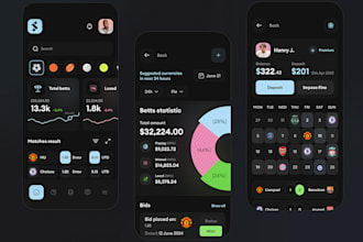 develop sport bet app, p2p game app, crypto game app, bet app