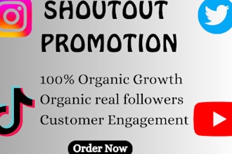 shoutout yt video and tiktok to promote follower, organic views, music marketing
