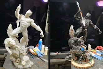 print and paint 3d figure 3d miniature warhammer 4ok figurines tabletop model