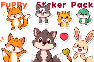 create custom furry, fursona, and crypto sticker packs for telegram and discord