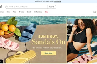 crocs website design footwear store slippers ecommerce shop sandals online store