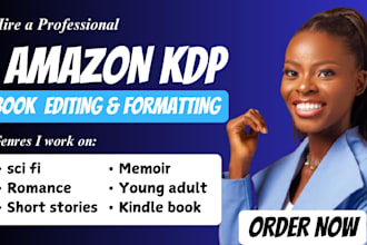 kdp book editing, kindle paperback book formatting  copyedit kdp publishing