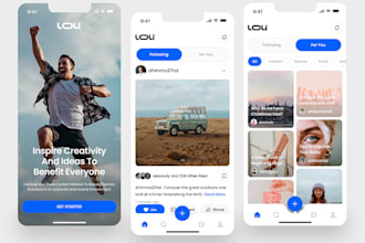 develop social media clone app, dating app, live streaming app, media chat app,