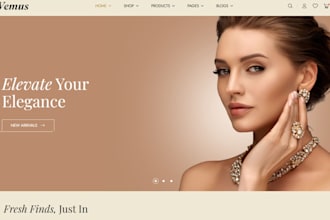 design jewelry website necklace shopify bracelet engagement ring fashion store