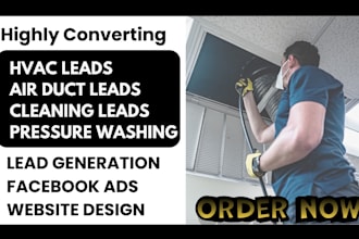generate hvac leads airduct leads repair leads hvac landing page hvac website