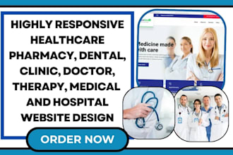 design healthcare dental pharmacy clinic mental therapy doctor hospital website
