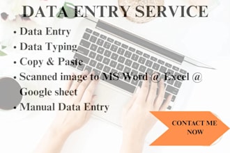 save your time by doing your data entry