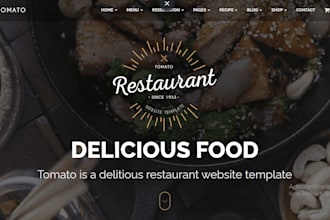 create a restaurant, food ordering, bakery website