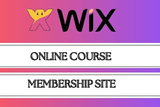 design, set up wix online course website, wix membership site, and sales funnel