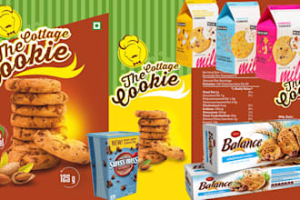 design professional food packaging, pouch and food label for your product