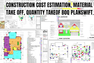 construction cost estimation, material take off, quantity takeof boq planswift