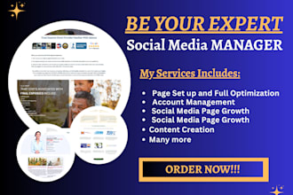 be your social media marketing manager and content creator