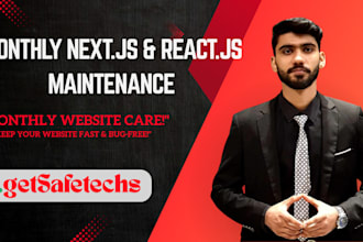 be your monthly reactjs nextjs website maintenance expert