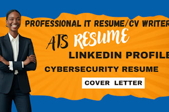 write edit professional tech cyber security project management resume design