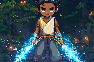 design a 2d pixel art character for your game