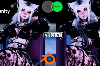 vrchat furry avatar 3d model vrc avatar vtuber nsfw anime vr character unity