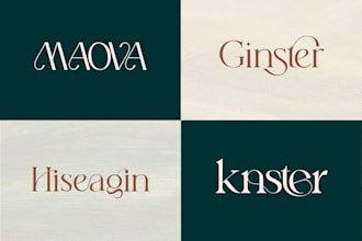 do custom hand lettering typography wordmark text script font logo design