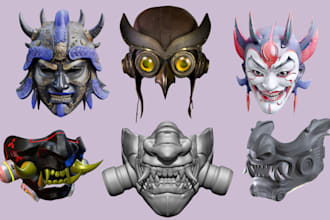 create quality 3d mask 3d helmet tech helmet oni mask costume model for printing