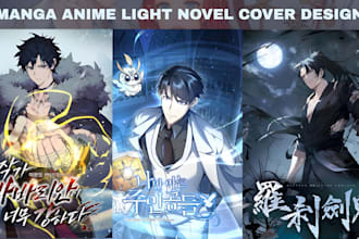 draw manga webcomic webtoon webnovel anime comic light novel cover art design