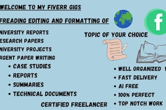 format, edit and revise technical content, case studies, reports in 24 hours