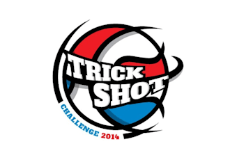 design professional trick shot challenge basketball logo