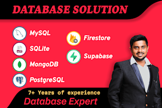 do database design and database development with dashboard