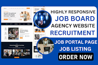 build recruitment website job portal page job board site staffing agency website