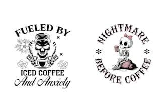 design custom skeleton coffee shop logo
