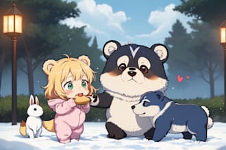 draw a custom cartoon mascot or animal character for you
