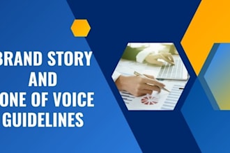 write your brand story and tone of voice guidelines