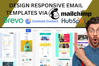 design responsive email templates for mailchimp hubspot brevo constantcontact