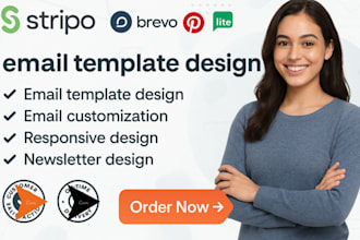 do custom mailchimp, brevo, email template design
