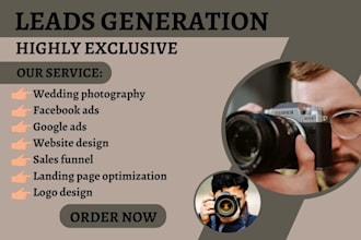 generate converting photography leads event websites leads via facebook ads