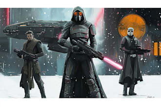 draw your star wars sci fi character art