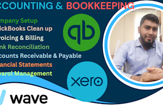 setup, cleanup, and bookkeeping in quickbooks online, xero, and wave