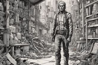 draw you a traditional american comic book design