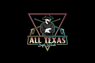 design high resolution texas soft wash cowboy logo