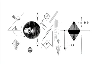 make line art, monoline geometric, minimalist tattoo design