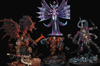 3d print and paint miniature figure custom 40k warhammer model action figure dnd