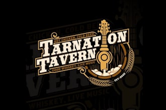 design powerful tavern and whiskey bar logo