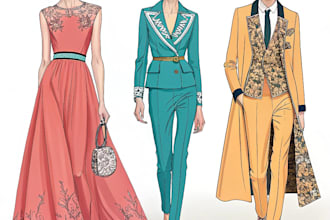 draw a fashion illustration or sketch
