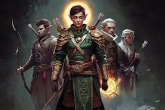 draw a d and d character art and dnd art