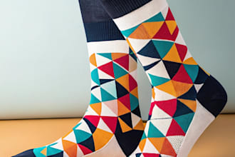create beautiful socks design
