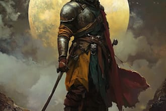make create a d and d character art and dnd art