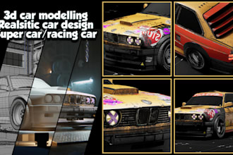3d car model, car wrap design, 3d boat, 3d vehicle, super racing car, car render