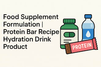 do food supplement formulation, protein bar recipe and hydration drink product