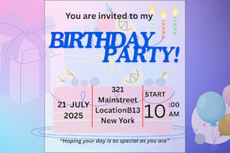 birthday invitation cards unique