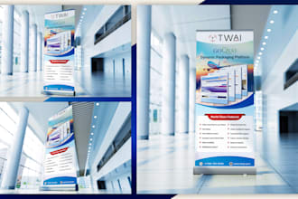 create professional roll up banner design custom and eye catching