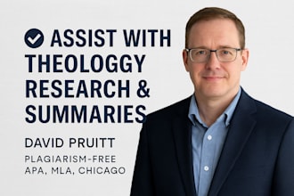 assist with theology research summaries and structured explanations